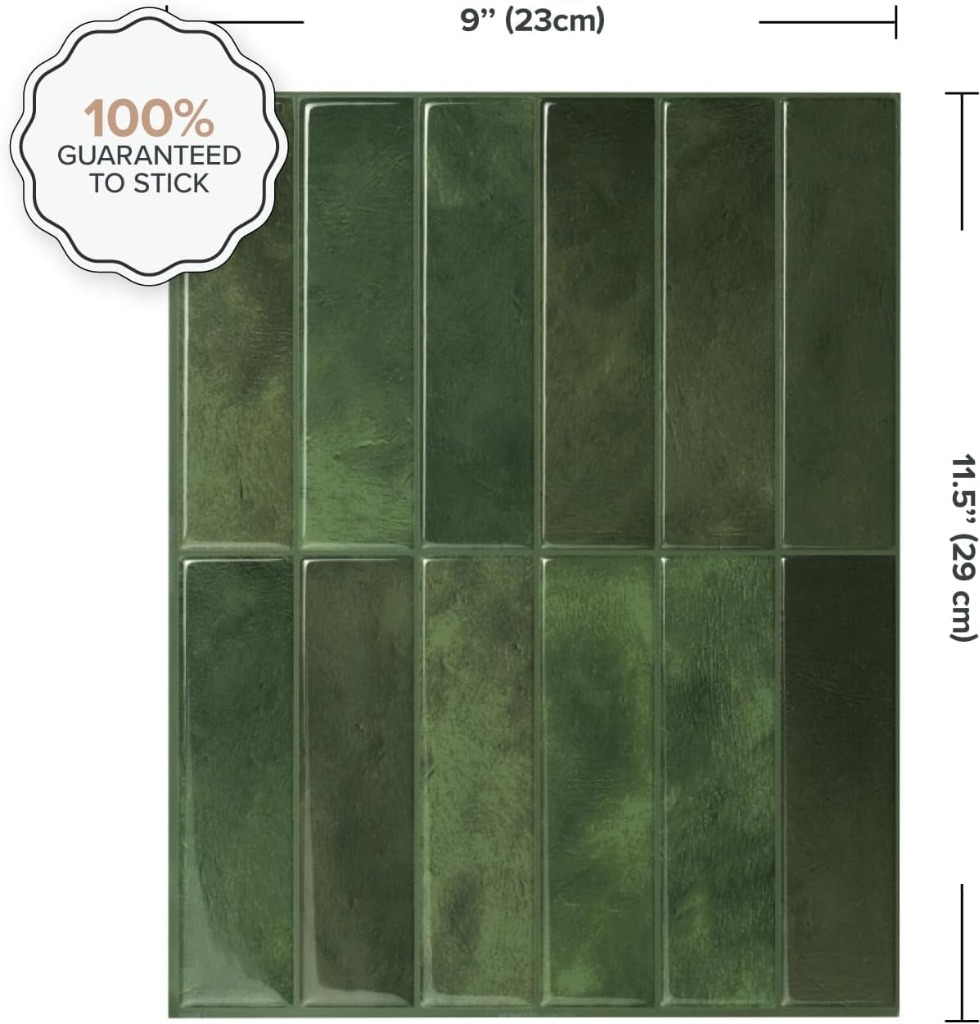 Detailed texture of green 3D tiles